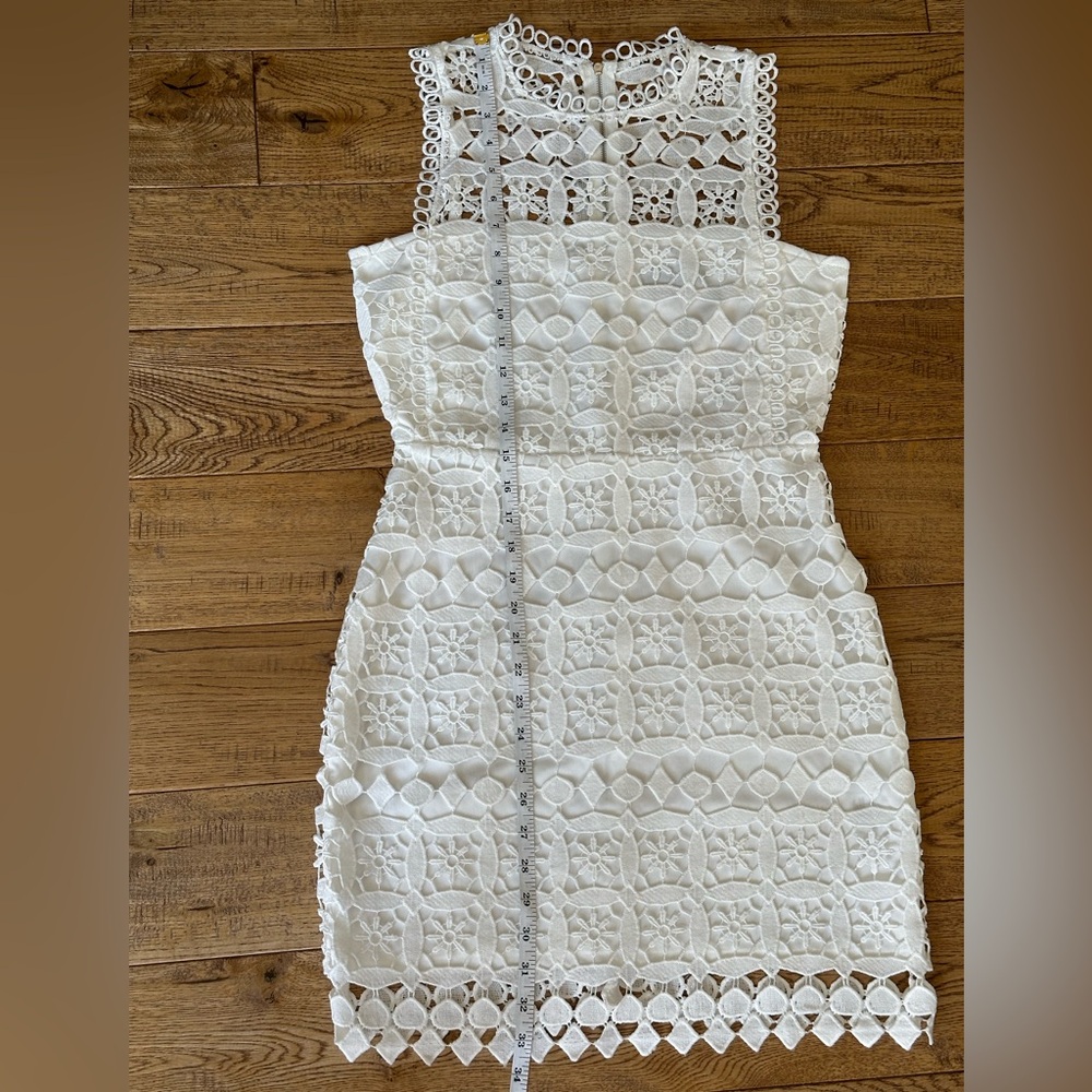 Lulu's White Crochet Sheath Mini Dress - Picture 14 of 14